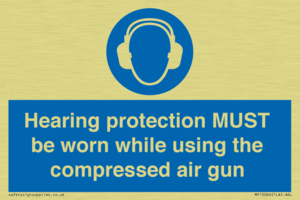 Hearing protection MUST be worn while using the compressed air gun